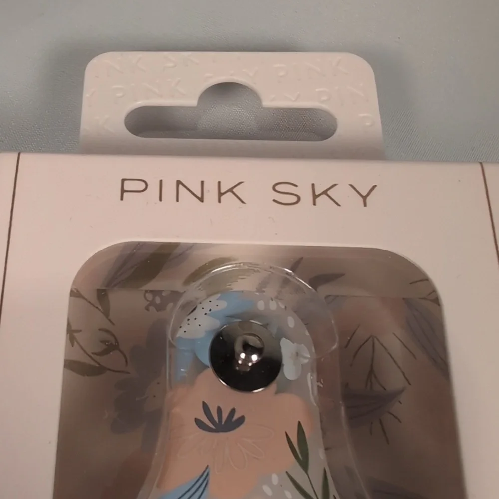 Pink Sky Floral Apple Watch Band & Clear Bumper 42mm